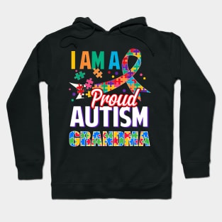 I Am A Proud Autism Grandma Autism Awareness Ribbon Hoodie